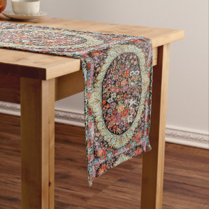 60s Vintage Persian Turkish Floral Flower Pattern  Long Table Runner