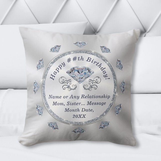 60th, 75th, 90th, 100th Birthday Gift Ideas, Woman Cushion (Creator Uploaded)