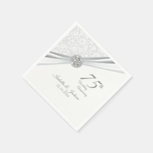 60th / 75th Diamond Wedding Anniversary Napkin