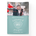 60th anniversary diamond heart personalised photo