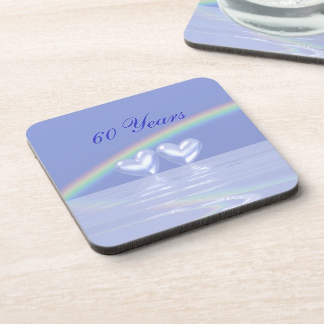 60th Anniversary Diamond Hearts Coaster (Left Side)