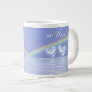 60th Anniversary Diamond Hearts Large Coffee Mug