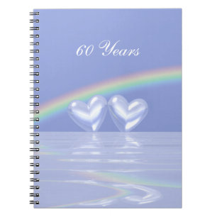 60th Anniversary Diamond Hearts Spiral Notebook