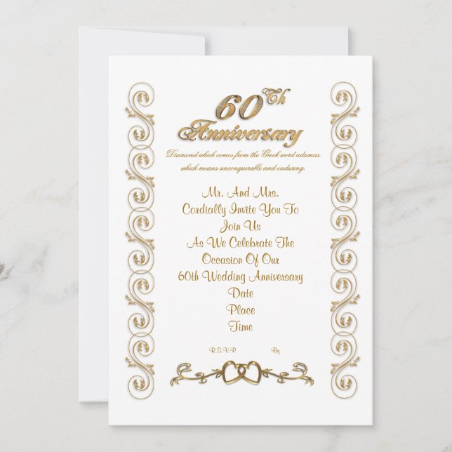 60th anniversary invitations (Front)
