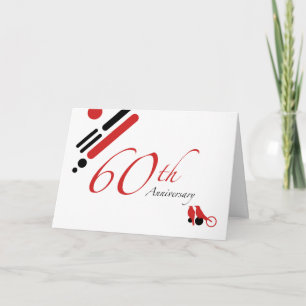 60th Anniversary (mod birds) Card