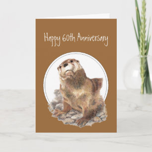 60th Anniversary Otter Be Proud, Congrats Card