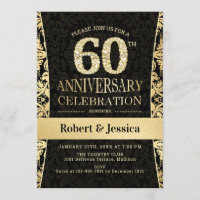 60th Anniversary Party - Gold Black