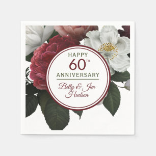 60th Anniversary Party - Paper Cocktail Napkins