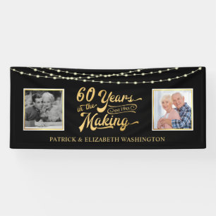 60th Anniversary String Lights Then & Now Photos Banner