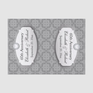 60th Anniversary Wedding Anniversary Diamond A19 Tissue Paper