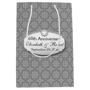 60th Anniversary Wedding Anniversary Diamond A30 Medium Gift Bag