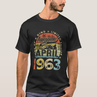 60Th Awesome Since April 1963 60 T-Shirt