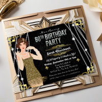 60th Birthday 1920s Gatsby Flapper Girl Birthday  