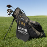 60th Birthday 1963 Add Name Legendary Black Gold Golf Towel<br><div class="desc">Vintage design any year "Original Quality Legendary Inspiration" golf towel for that special person. Add the name and year as desired in the template fields creating a unique birthday celebration item. Team this up with the matching gifts,  party accessories,  and clothing available in our store www.zazzle.com/store/thecelebrationstore</div>