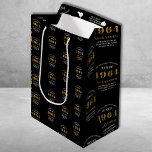 60th Birthday 1964 Black Gold Chic Elegant Medium Gift Bag<br><div class="desc">60th Birthday Chic 1964 Themed Black & Gold Elegant Gift Bags. Celebrate the journey of the vintage years with our 60th Birthday 1964 Black and Gold Chic Elegant Gift Bags. Wrapped in class and elegance, these high-quality gift bags offer a fully personalised touch, reflecting the chic vibes of the birthday....</div>