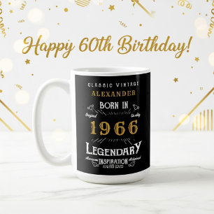 60th Birthday 1966 Legendary Retro Coffee Mug