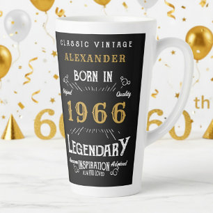 60th Birthday 1966 Legendary Retro Latte Mug