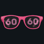 60TH BIRTHDAY 60 PINKPARTY SUNGLASSES<br><div class="desc">60 FUNGLASSES!</div>