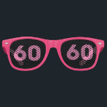 60TH BIRTHDAY 60 PINKPARTY SUNGLASSES<br><div class="desc">60 FUNGLASSES!</div>