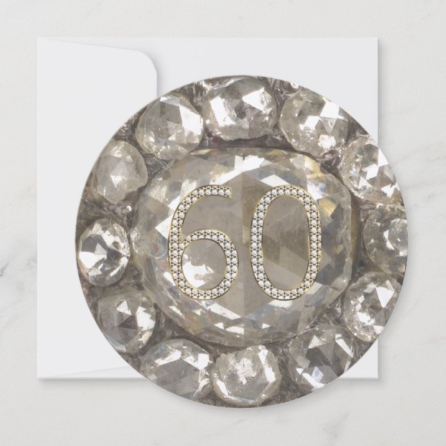 60th Birthday Anniversary Diamond Wedding 60 Years Card (Front)