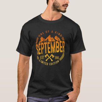60Th Birthday Apparel One Of A Kind September 1961 T-Shirt