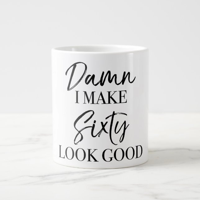 60th Birthday Attitude Large Coffee Mug (Front)
