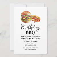 60th Birthday BBQ Casual Invitation