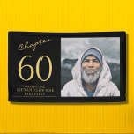 60th Birthday Black Gold Photo Banner<br><div class="desc">Celebrate your loved one's birthday in style with a black and gold birthday banner featuring their favourite photo. Discover how this high-quality,  customisable banner can elevate any birthday celebration and create a lasting impression for the birthday honoree.</div>