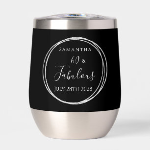 60th Birthday Black Silver Personalized Party