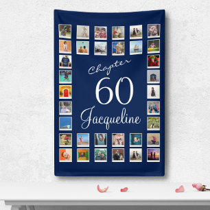 60th Birthday Blue Banner
