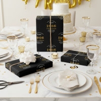 60th Birthday born 1966 Add Name Black Gold