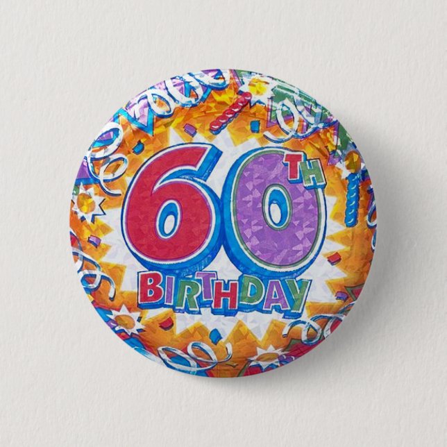60th Birthday Button (Front)