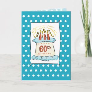 60th Birthday Cake Card