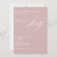 60th Birthday Caligraphy Modern Elegant