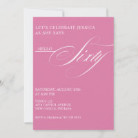 60th Birthday Caligraphy Modern Elegant