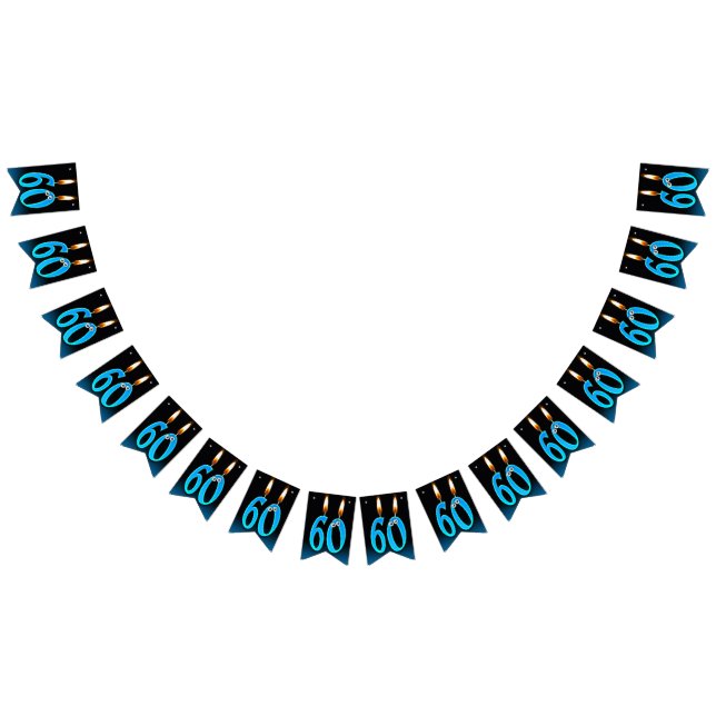 60th birthday candles with eyeballs bunting  (All)