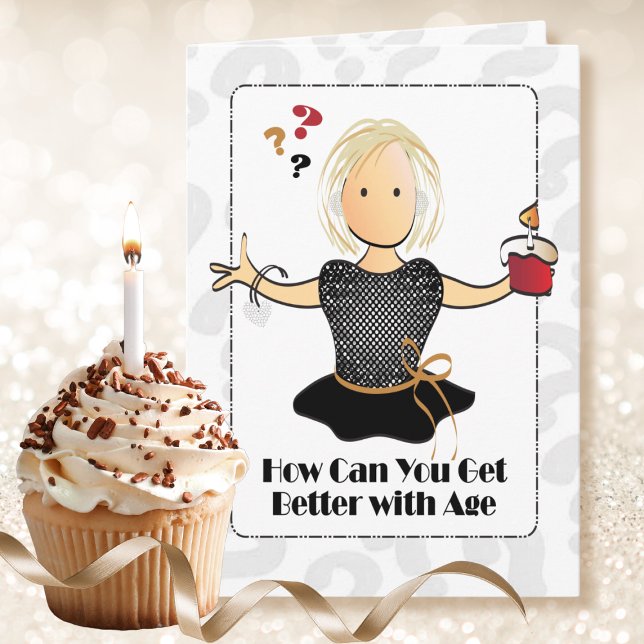 60th Birthday Card Classy Elegant Female Cartoon (Creator Uploaded)