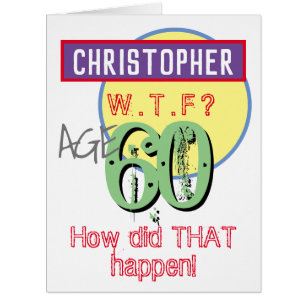 60th Birthday Card - WTF Design