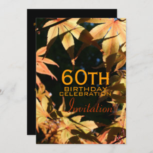 60th Birthday Celebration Autumn Custom Invitation