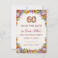 60th Birthday Celebration – Linen Floral Design