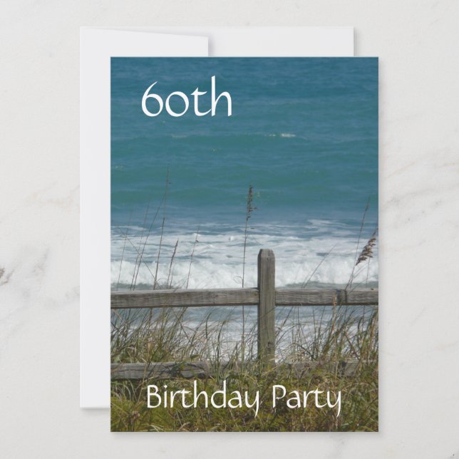 60th Birthday Celebration-Ocean/Male Invitation (Front)