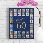 60th Birthday Chapter 60 Family Photo Collage Faux Canvas Print<br><div class="desc">Are you looking for a special 60th birthday gift for someone special? Our beautiful faux canvas print family photo collage is the perfect way to show your love and appreciation. With 32 photographs, you can capture moments from the past and present, intimate family gatherings, and snapshots of happy times. This...</div>