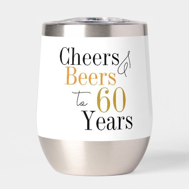 60th Birthday Cheers Beers Minimal (Front)