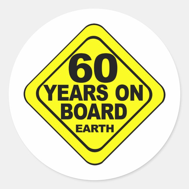 60th Birthday Classic Round Sticker (Front)