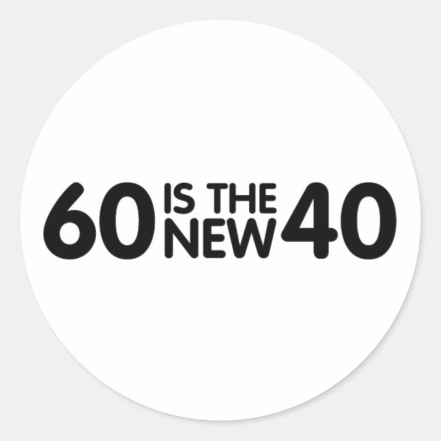 60th birthday classic round sticker (Front)