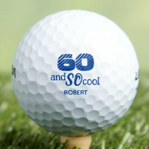 60th Birthday Coworker Gift – Blue Cool 60 Years Golf Balls