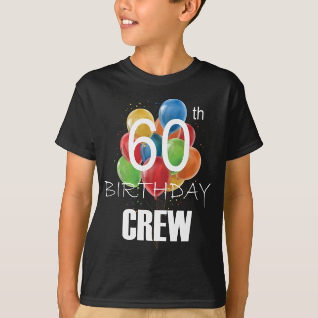 60th Birthday Crew 60 Party Crew Group Boy T-Shirt (Front)
