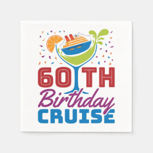 60th Birthday Cruise Cruising 60 Years Old Napkin