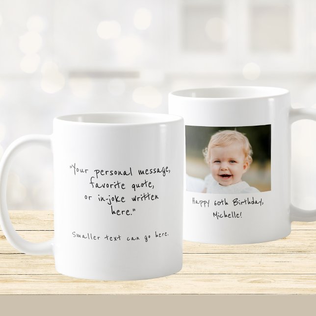 60th Birthday custom photo and message Coffee Mug (Creator Uploaded)