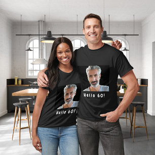 60th birthday custom photo hello 60 for guys T-Shirt